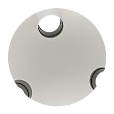 Deckenleuchten LED Deckenlampe Design Bürolampe Decke LED Spot Rund grau XAL Cavo