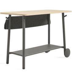 Steelcase Flex Tisch mit Zubehör – Ablage und textilem Sichtschutz
