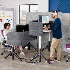 Höhenverstellbarer Schreibtisch elektrisch ergonomische Schreibtische Holz Arbeitstisch Steelcase Flex