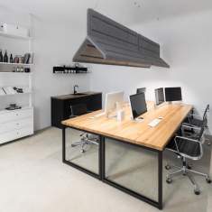 Akustische Pendelleuchten Design Pendelleuchte modern Bürolampe grau XAL Akustik Muse Double Light