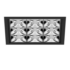 Quadratischer Einbau-Multi-Downlight Deckenleuchten LED Deckenlampe Design Bürolampe Decke schwarz XAL Unico Q9