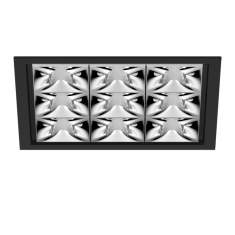 Quadratischer Einbau-Multi-Downlight Deckenleuchten LED Deckenlampe Design Bürolampe Decke schwarz XAL Unico Q9