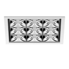 Quadratischer Einbau-Multi-Downlight Deckenleuchten LED Deckenlampe Design Bürolampe Decke weiß XAL Unico Q9