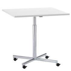 Rolltisch klappbar Rolltische höhenverstellbar Klapptisch weiß mit Rollen quadratisch Brunner Torino