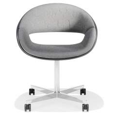 Konferenzstuhl grau Konferenzstühle Kunststoff Drehstuhl mit Rollen Kusch+Co 8280 Volpino