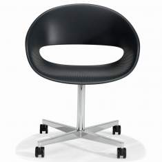 Konferenzstuhl schwarz Konferenzstühle Kunststoff Drehstuhl mit Rollen Kusch+Co 8280 Volpino