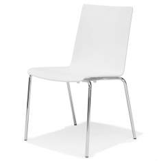 Besucherstuhl weiß Besucherstühle Holzschale Konferenzstuhl strapelbar Konferenzstühle günstig Kusch+Co 1200 Duo