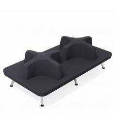 Sitzinsel schwarz Lounge Kusch+Co 8350 V-Travel