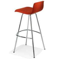 Barhocker rot Barstuhl mit Vierfußgestell Kusch+Co 2100 uni_verso