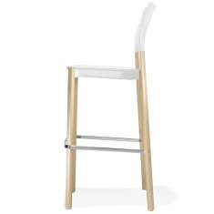 Barhocker weiß Barstuhl mit Vierfußgestell Holz Kunststoff Kusch+Co 3600 Arn