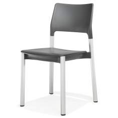 Besucherstuhl schwarz Besucherstühle mit Vierfußgestell Konferenzstuhl Aluminium Konferenzstühle Kantinen Stuhl günstig Stapelstuhl Kusch+Co 3650 Arn