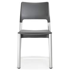 Besucherstuhl schwarz Besucherstühle mit Vierfußgestell Konferenzstuhl Aluminium Konferenzstühle Kantinen Stuhl günstig Stapelstuhl Kusch+Co 3650 Arn