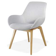 Loungesessel Holz Sessel grau Lounge Sitzmöbel Kusch+Co 8680 Lupino