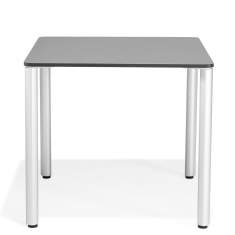Flexible Konferenztische Büro Konferenztisch grau Büromöbel Aluminium Tischplatte Holz Quadratisch Cafeteria Tisch Kusch+Co 3650 Arn