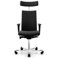Bürostuhl schwarz Bürodrehstuhl moderne Bürostühle mit Armlehnen Kopfstütze Flokk HÅG Creed