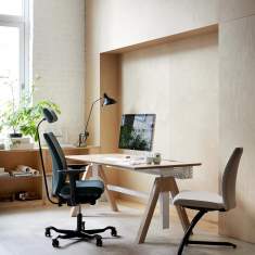 Bürostuhl grün Bürodrehstuhl moderne Bürostühle mit Armlehnen Kopfstütze Flokk HÅG Creed