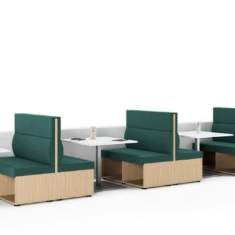 Lounge Sitzmöbel Bank grün Assmann Büromöbel Syneo Part Diner