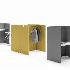 Akustikarbeitsplatz Assmann Büromöbel Syneo Line Lounge für konzentriertes Arbeiten im Büro