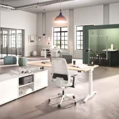 Sideboard Container weiß Assmann Büromöbel Pontis Technikcontainer