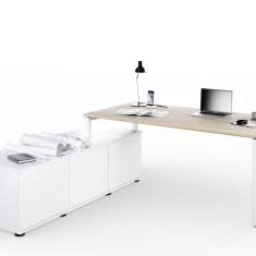Sideboard Container weiß Assmann Büromöbel Pontis Technikcontainer
