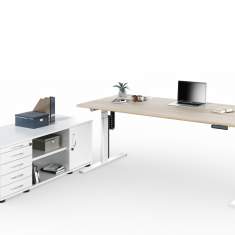 Sideboard Container weiß Assmann Büromöbel Pontis Technikcontainer