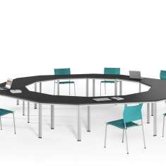 Flexible Konferenztische oval Büro Konferenztisch Assmann Büromöbel Konferenz