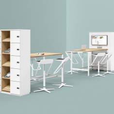 Flexible Konferenztische Büro Konferenztisch Holz Büromöbel Assmann Büromöbel Besprechung
Ohne Quertraverse für mehr Beinfreiheit
rechteckig