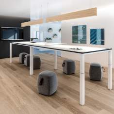 Flexible Konferenztische Büro Konferenztisch Büromöbel Assmann Büromöbel Besprechung
rechteckig
Ohne Quertraverse für mehr Beinfreiheit
Höhenverstellbarer Konferenztisch