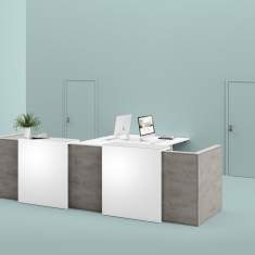 Empfangstheke Holz modern Büro Tresen Theke, Assmann Büromöbel Empfangssysteme