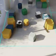 Polsterhocker Lounge Hocker Loungemöbel Palmberg Softseating Melounge