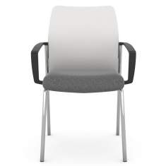 Besucherstuhl grau Besucherstühle mit Armelhnen Konferenzstuhl stapelbar Konferenzstühle Viasit F2