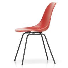 Designer Besucherstuhl ohne Armlehnen Besucherstühle rot Konferenzstuhl Klassiker Konferenzstühle Vitra Eames Fiberglass Side Chair DSX