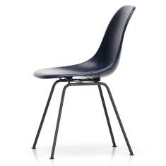 Designer Besucherstuhl ohne Armlehnen Besucherstühle schwarz Konferenzstuhl Klassiker Konferenzstühle Vitra Eames Fiberglass Side Chair DSX