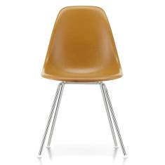 Designer Besucherstuhl ohne Armlehnen Besucherstühle orange Konferenzstuhl Klassiker Konferenzstühle Vitra Eames Fiberglass Side Chair DSX