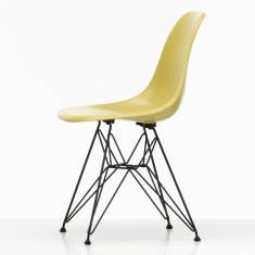 Designer Besucherstuhl ohne Armlehnen Besucherstühle gelb Konferenzstuhl Klassiker Konferenzstühle Vitra Eames Fiberglass Side Chair DSR