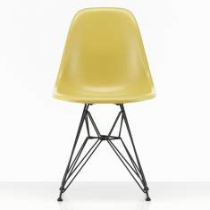 Designer Besucherstuhl ohne Armlehnen Besucherstühle gelb Konferenzstuhl Klassiker Konferenzstühle Vitra Eames Fiberglass Side Chair DSR