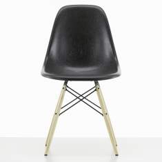 Designer Besucherstuhl ohne Armlehnen Besucherstühle schwarz Konferenzstuhl Klassiker Konferenzstühle Vitra Eames Fiberglass Side Chair DSW