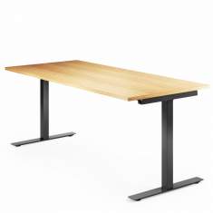 Design Schreibtisch Arbeitstisch Büro Designer Schreibtische Holz Mikomax Flexido T 
Ohne Quertraverse für mehr Beinfreiheit
rechteckig