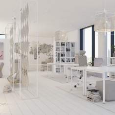 Design Schreibtisch Arbeitstisch Büro Designer Schreibtische Holz Mikomax Flexido C 
Ohne Quertraverse für mehr Beinfreiheit
rechteckig