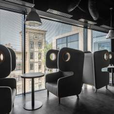 Loungesessel Lounge Sessel schwarz Mikomax Packman
