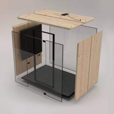 Akustikelemente,  Holz, Akustik-Kabine, Schallschutzkabine, Büro, Akustik-Raumsystem,  Taiga Concept, Lohko Box