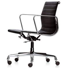 Vitra Stuhl Bürodrehstuhl Leder Bürostuhl Design vitra, Alu-Chair EA 117 / 118 / 119