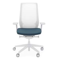 Drehstuhl weiss türkis Bürostuhl Design Bürostühle mit Armlehnen Netzgewebe Profim AccisPro