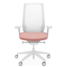 Drehstuhl weiss rosig Bürostuhl Design Bürostühle mit Armlehnen Netzgewebe Profim AccisPro