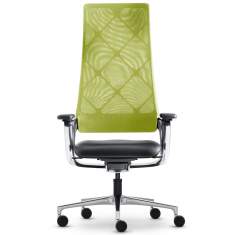 Bürostuhl mit Kopfstütze Schreibtischstuhl Armlehnen, Bürodrehstühle grün mit Netzgewebe Klöber, Connex2 Highback Drehstuhl