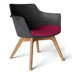 Sessel Lounge Besucherstuhl Holz Besucherstühle Konferenzsessel schwarz Klöber Wooom Schalensessel