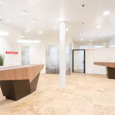Planung Moderne Bürogestaltung, Moderne Büroeinrichtung, Gehri Raiffeisenbank Wasseramt Mitte, Hauptsitz Derendingen