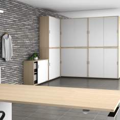 Schiebetürenschrank, Gehäuse Holz, Leuwico, SCUBE Büroschranksystem