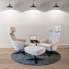 Polsterhocker Fusshocker grau Lounge Brunner Artemo