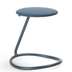 Hocker blau Schreibtischhocker Stahl Materia Rocca